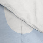 Large Baby Blue Retro Flowers White Background #decor #society6 #buyart Comforter Gallery Image 4