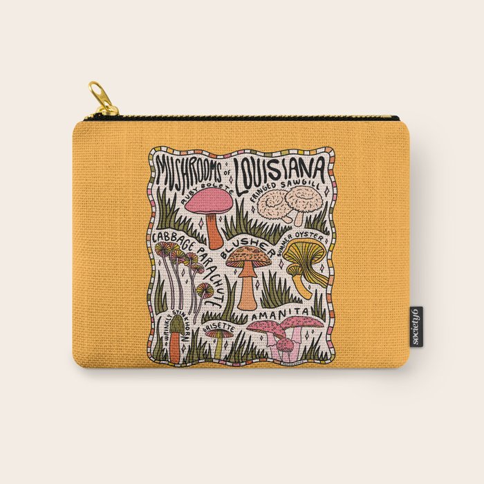 Mushrooms of Louisiana Carry All Pouch Gallery Image 1
