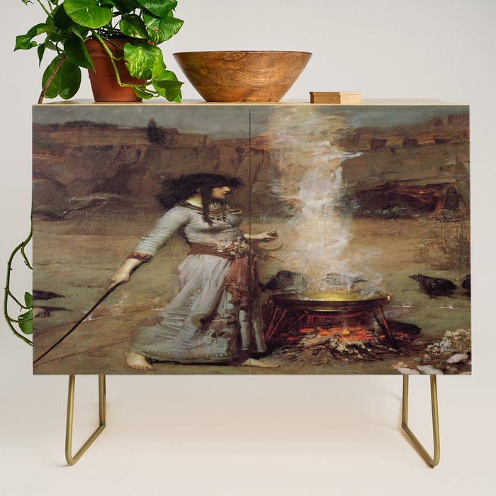 John William Waterhouse The Magic Circle Credenza Gallery Image 1