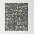 Winter Nights: Forest Throw Blanket Gallery Image 2