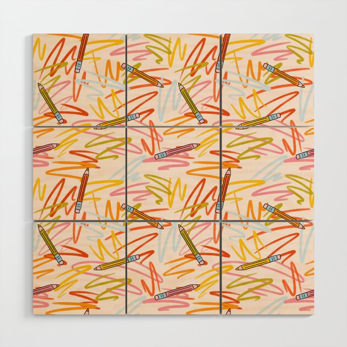 Pencil Print Wood Wall Art Gallery Image 1