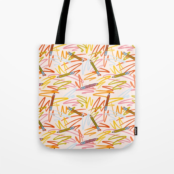 Pencil Print Tote Bag Gallery Image 1
