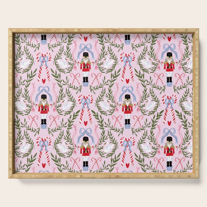 Nutcracker Holiday Pattern Serving Tray Gallery Image 1