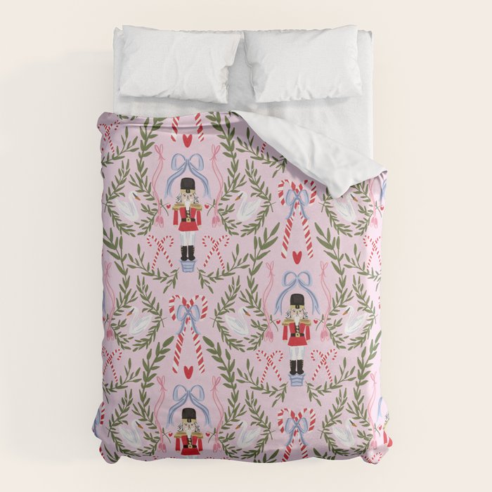 Nutcracker Holiday Pattern Duvet Cover Gallery Image 1