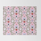 Nutcracker Holiday Pattern Throw Blanket Gallery Image 2