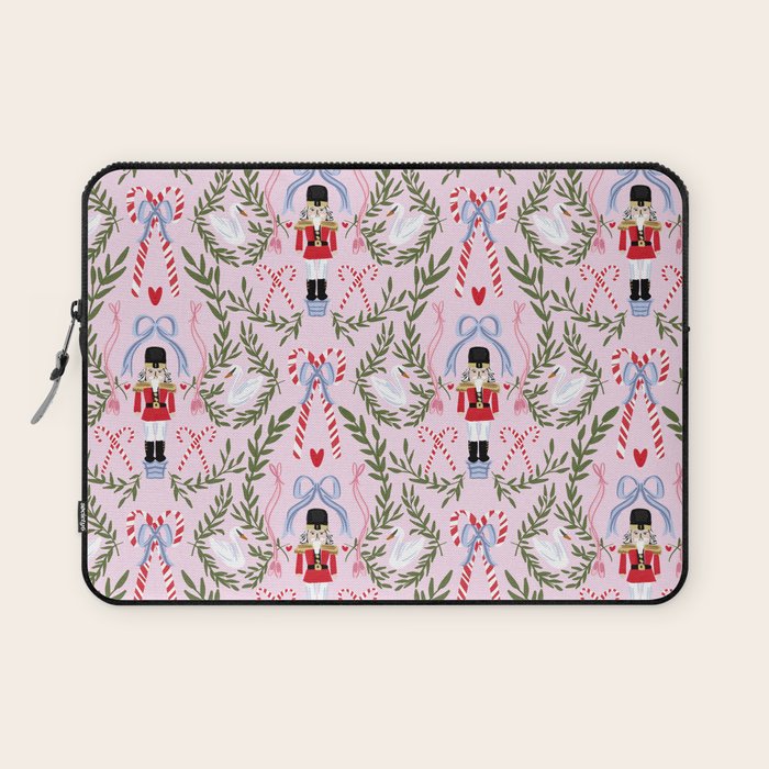 Nutcracker Holiday Pattern Laptop Sleeve Gallery Image 1