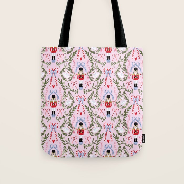 Nutcracker Holiday Pattern Tote Bag Gallery Image 1