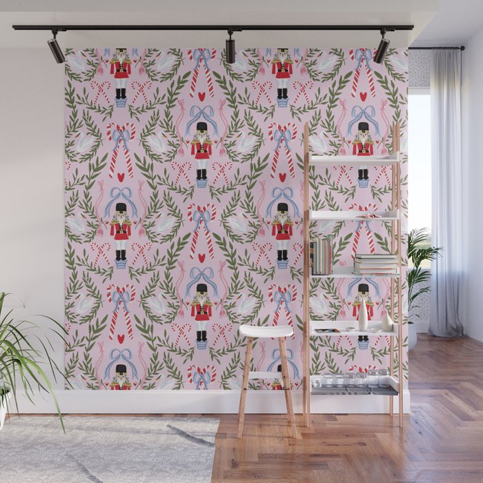 Nutcracker Holiday Pattern Wall Mural Gallery Image 1