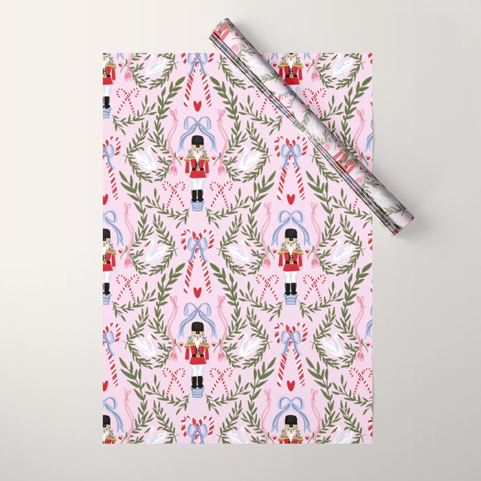 Nutcracker Holiday Pattern Wrapping Paper Gallery Image 1