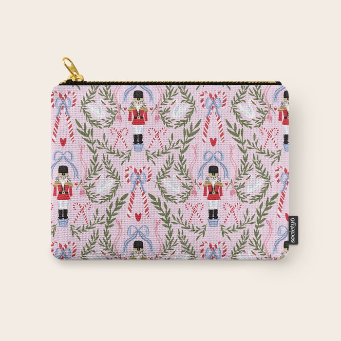 Nutcracker Holiday Pattern Carry All Pouch Gallery Image 1