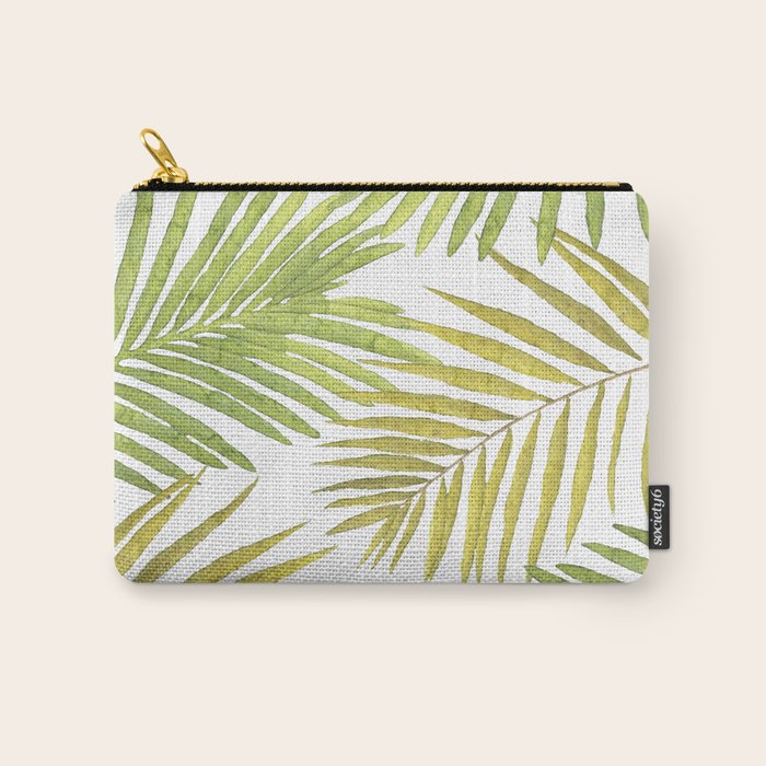 Palms on White Carry All Pouch Gallery Image 1