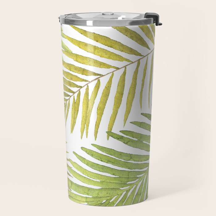 Palms on White Travel Mug Gallery Image 2
