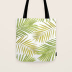 Palms on White Tote Bag Gallery Image 1