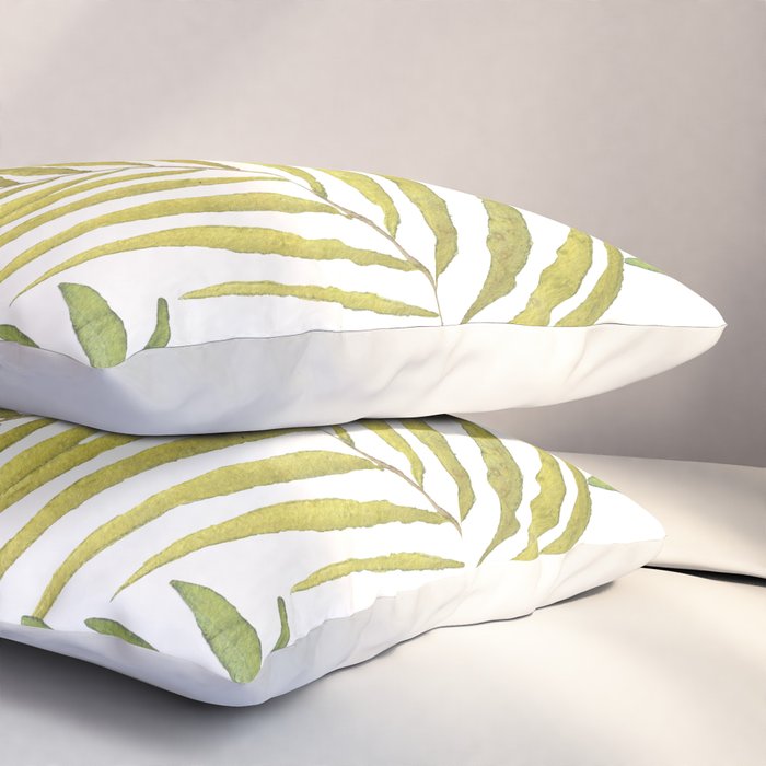 Palms on White Pillow Sham Gallery Image 3