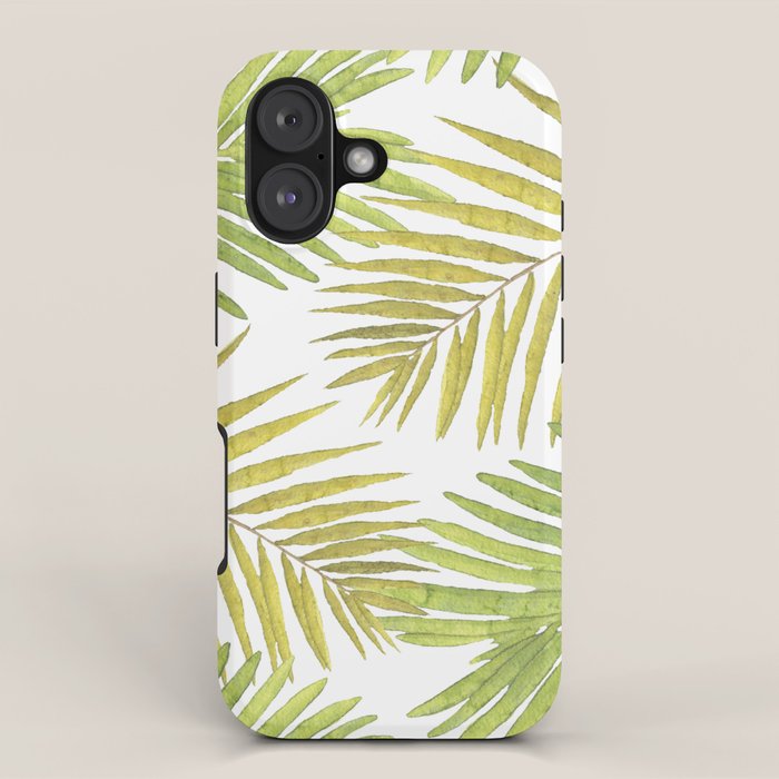 Palms on White iPhone Case Gallery Image 1