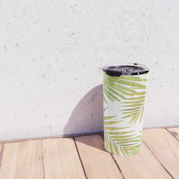 Palms on White Travel Mug Gallery Image 4