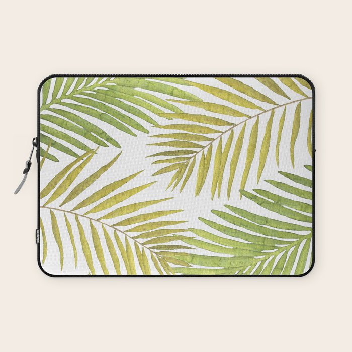 Palms on White Laptop Sleeve Gallery Image 1