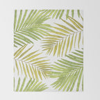 Palms on White Throw Blanket Gallery Image 2