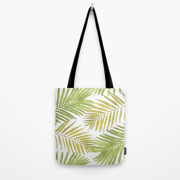 Palms on White Tote Bag Gallery Image 2