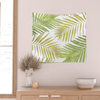 Palms on White Wall Tapestry Gallery Image 2