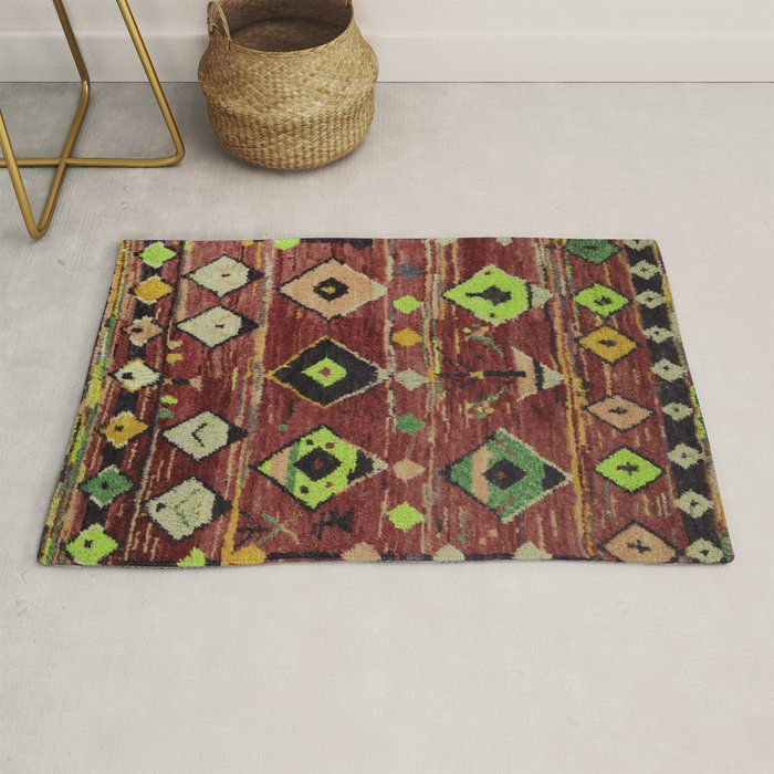 Moroccan Sunset Bohemian Geometric Pattern Rug Gallery Image 1