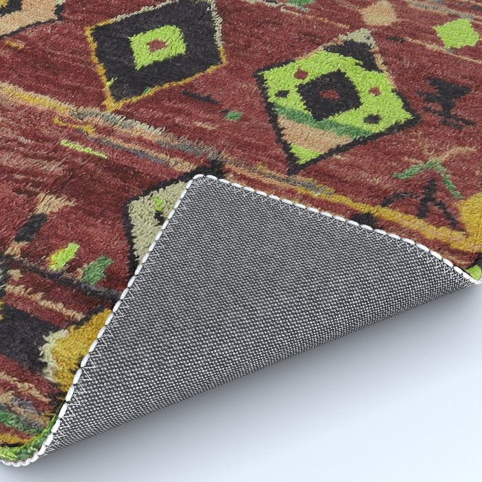 Moroccan Sunset Bohemian Geometric Pattern Rug Gallery Image 4