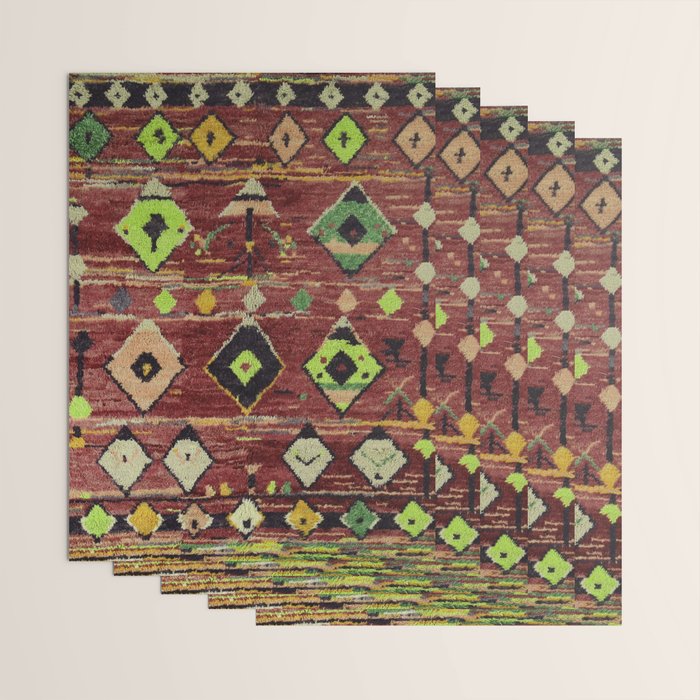 Moroccan Sunset Bohemian Geometric Pattern Wrapping Paper Gallery Image 3