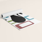 Mid Century black cat Yoga Mat Gallery Image 2