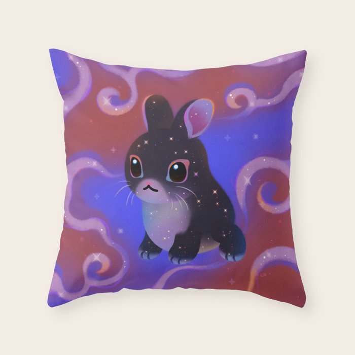 The year of black rabbit Throw Pillow Gallery Image 6