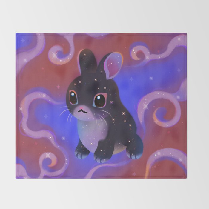 The year of black rabbit Throw Blanket Gallery Image 2