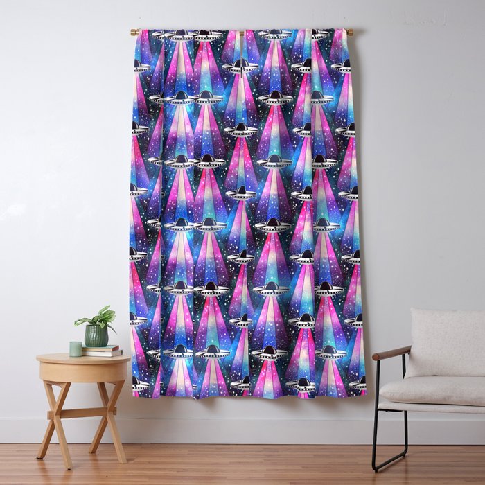 Cosmic UFO Window Curtain Gallery Image 5