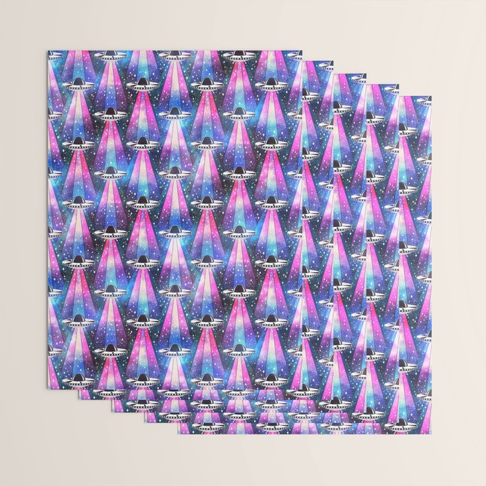 Cosmic UFO Wrapping Paper Gallery Image 3