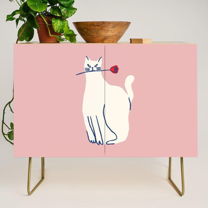 Casanova cat - the whimsical Catsanova Credenza Gallery Image 1