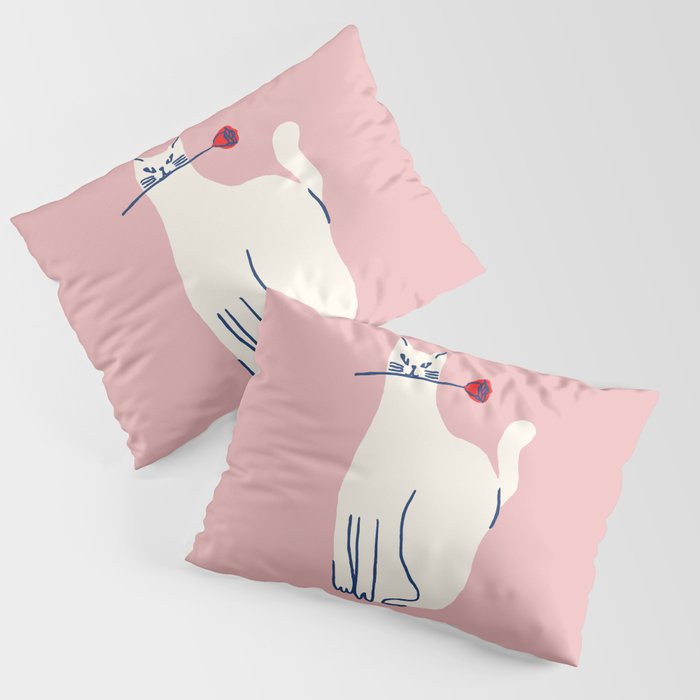 Casanova cat - the whimsical Catsanova Pillow Sham Gallery Image 1