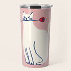 Casanova cat - the whimsical Catsanova Travel Mug Gallery Image 1