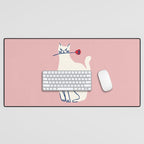 Casanova cat - the whimsical Catsanova Desk Mat Gallery Image 1
