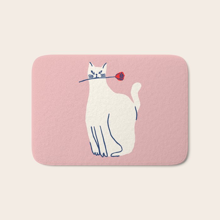 Casanova cat - the whimsical Catsanova Bath Mat Gallery Image 1