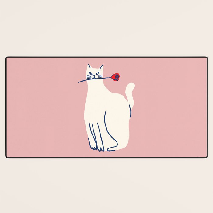 Casanova cat - the whimsical Catsanova Desk Mat Gallery Image 3