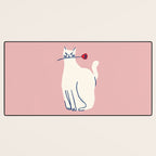 Casanova cat - the whimsical Catsanova Desk Mat Gallery Image 3