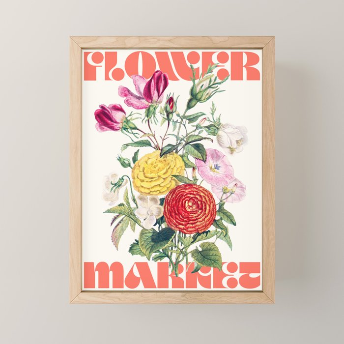 Flower market Mini Art Print Gallery Image 1