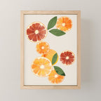 sliced oranges spring watercolor Mini Art Print Gallery Image 1