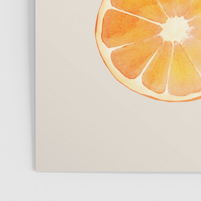 sliced oranges spring watercolor Poster Gallery Image 3