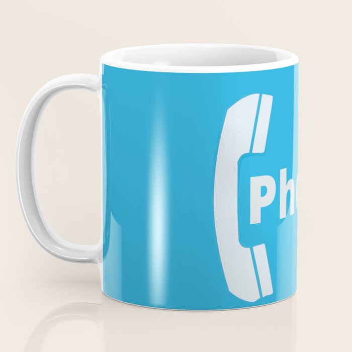 Vintage Pay Phone Booth Old School Retro Telephone Blue Sign Coffee Mug Gallery Image 3