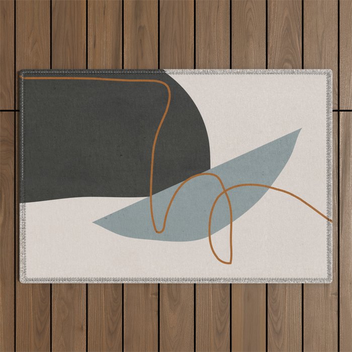 Minimal Abstract Art 3 Outdoor Rug Gallery Image 1