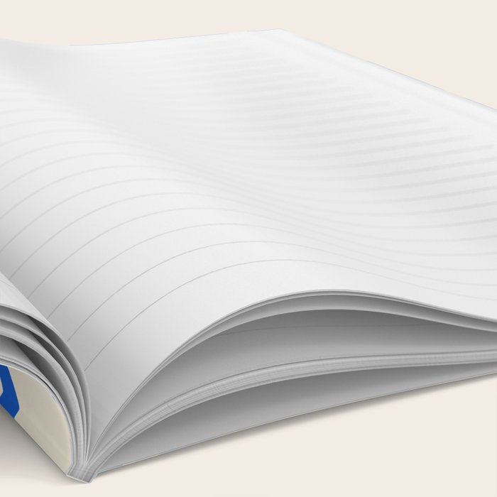 Retro Liquid Swirl Abstract Pattern in Cobalt Blue Cream 3 Notebook Gallery Image 2