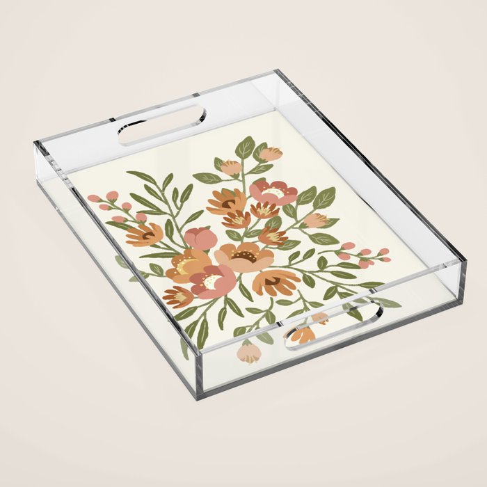 Freya Flowers Acrylic Tray Gallery Image 1