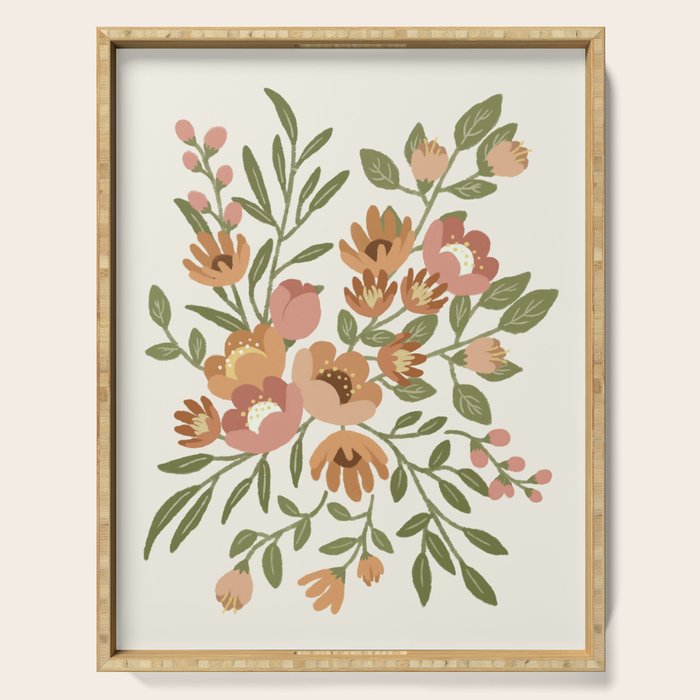 Freya Flowers Serving Tray Gallery Image 1