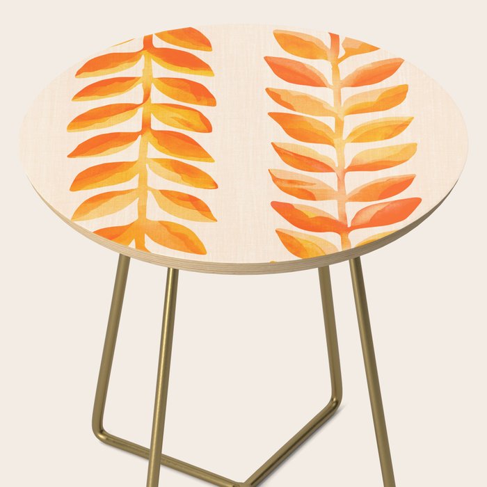 Festive Tropics - Colorful Botanical Painting Side Table Gallery Image 2