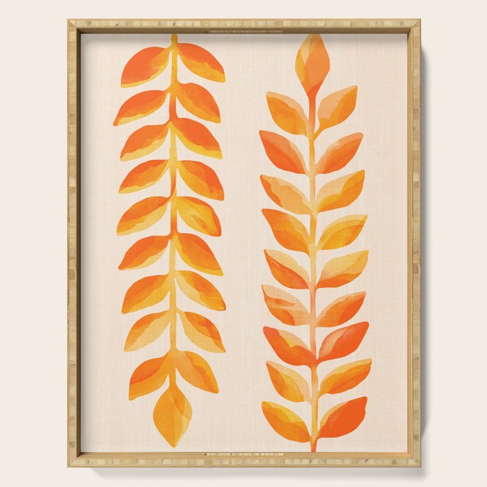 Festive Tropics - Colorful Botanical Painting Serving Tray Gallery Image 1