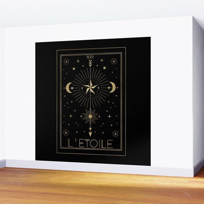 L'Etoile or The Star Tarot Gold Wall Mural Gallery Image 2